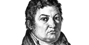 Oberbaudirektor Friedrich Weinbrenner, Stich von Theodor Iwanov, 1809