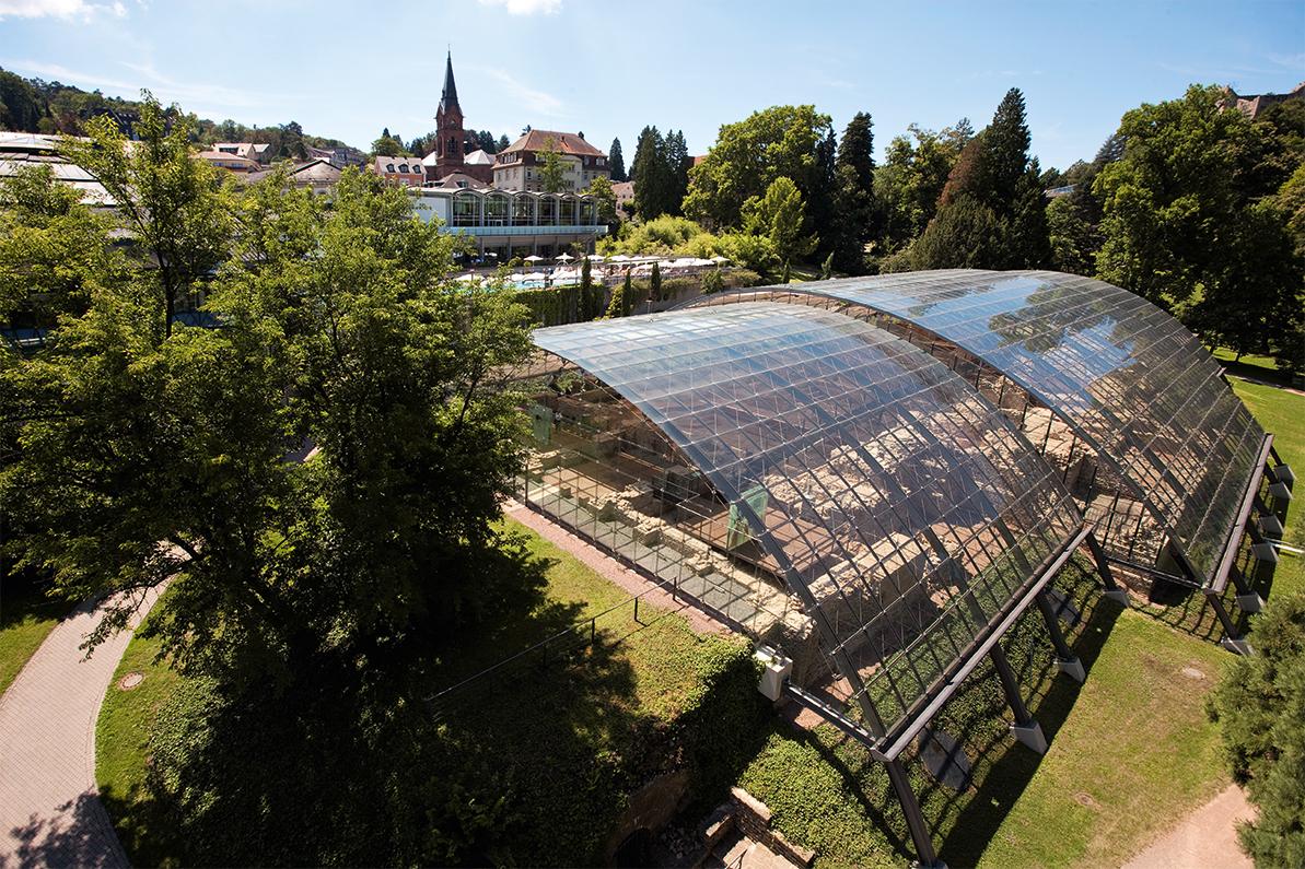 Badruine Badenweiler, Glasüberdachung der Badruine