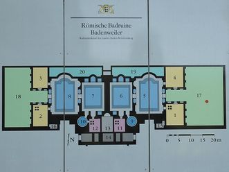 Römische Badruine Badenweiler, Grundriss