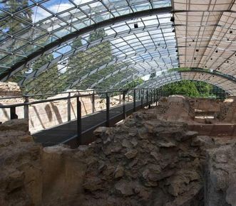 Römische Badruine Badenweiler als Innenansicht