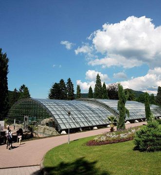 An elegant addition to the surrounding park, the protective structure around the ruins is well worth a visit